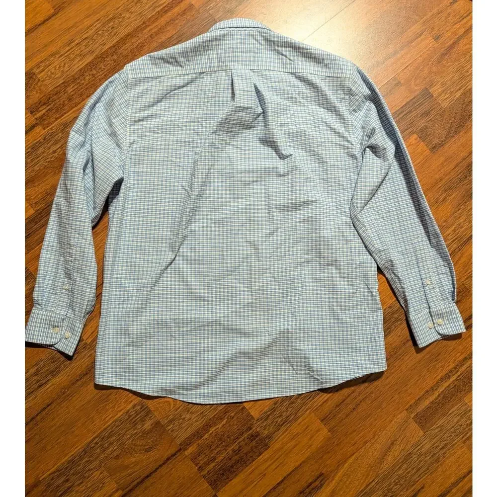 Stafford Tailored Culture Cool Max Mens Large Reg Fit Button Up Plaid Pattern